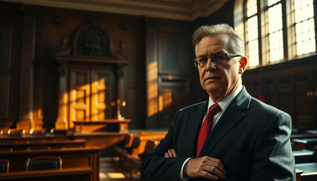 A seasoned train accident lawyer stands resolute, their gaze focused and determined, amid a dimly lit courtroom. Sunlight filters through the tall windows, casting dramatic shadows across the mahogany furniture and polished floors. The lawyer's suit is crisp, their demeanor exuding confidence and experience. In the background, a large, ornate wooden podium commands attention, hinting at the high-stakes legal proceedings unfolding. The scene conveys a sense of gravitas and professionalism, befitting the gravity of the train accident case and the lawyer's vital role in securing justice and compensation for their client. A seasoned train accident lawyer stands resolute, their gaze focused and determined, amid a dimly lit courtroom. Sunlight filters through the tall windows, casting dramatic shadows across the mahogany furniture and polished floors. The lawyer's suit is crisp, their demeanor exuding confidence and experience. In the background, a large, ornate wooden podium commands attention, hinting at the high-stakes legal proceedings unfolding. The scene conveys a sense of gravitas and professionalism, befitting the gravity of the train accident case and the lawyer's vital role in securing justice and compensation for their client.