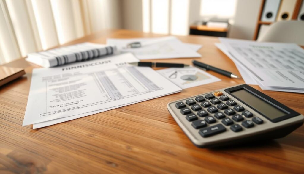 administrative costs, detailed financial documents, calculator, pen, paperwork, financial reports, on a wooden desk in a well-lit office, soft shadows, warm lighting, professional, organized, neat, neutral color palette, clean and minimalist design, conveying the essential administrative tasks required for a divorce without a lawyer administrative costs, detailed financial documents, calculator, pen, paperwork, financial reports, on a wooden desk in a well-lit office, soft shadows, warm lighting, professional, organized, neat, neutral color palette, clean and minimalist design, conveying the essential administrative tasks required for a divorce without a lawyer